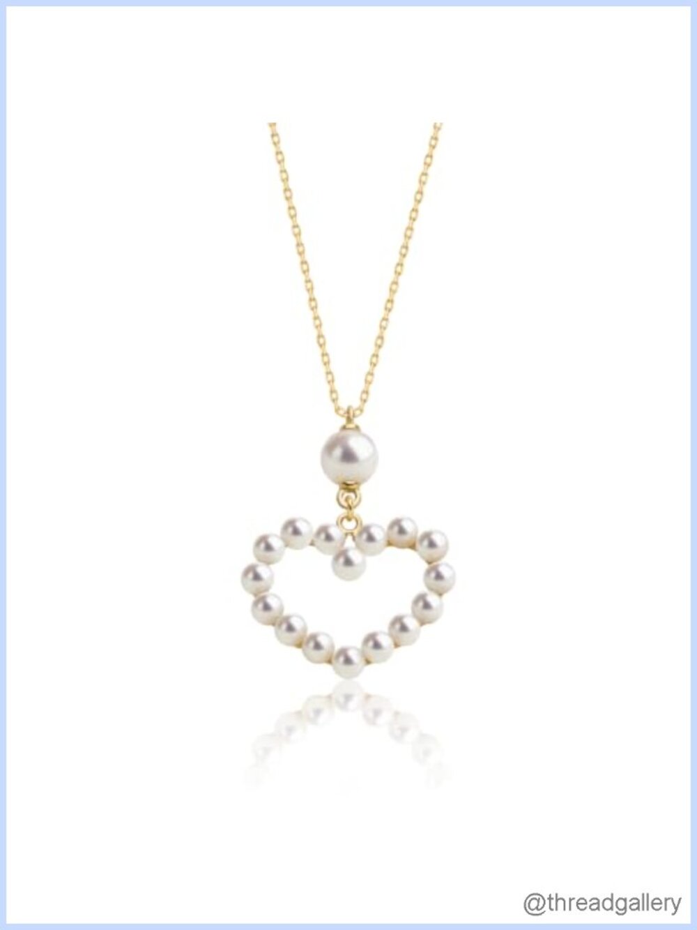 Freshwater Pearl Heart Necklace 14K Gold Plated Adjustable Women's Jewelry Gift